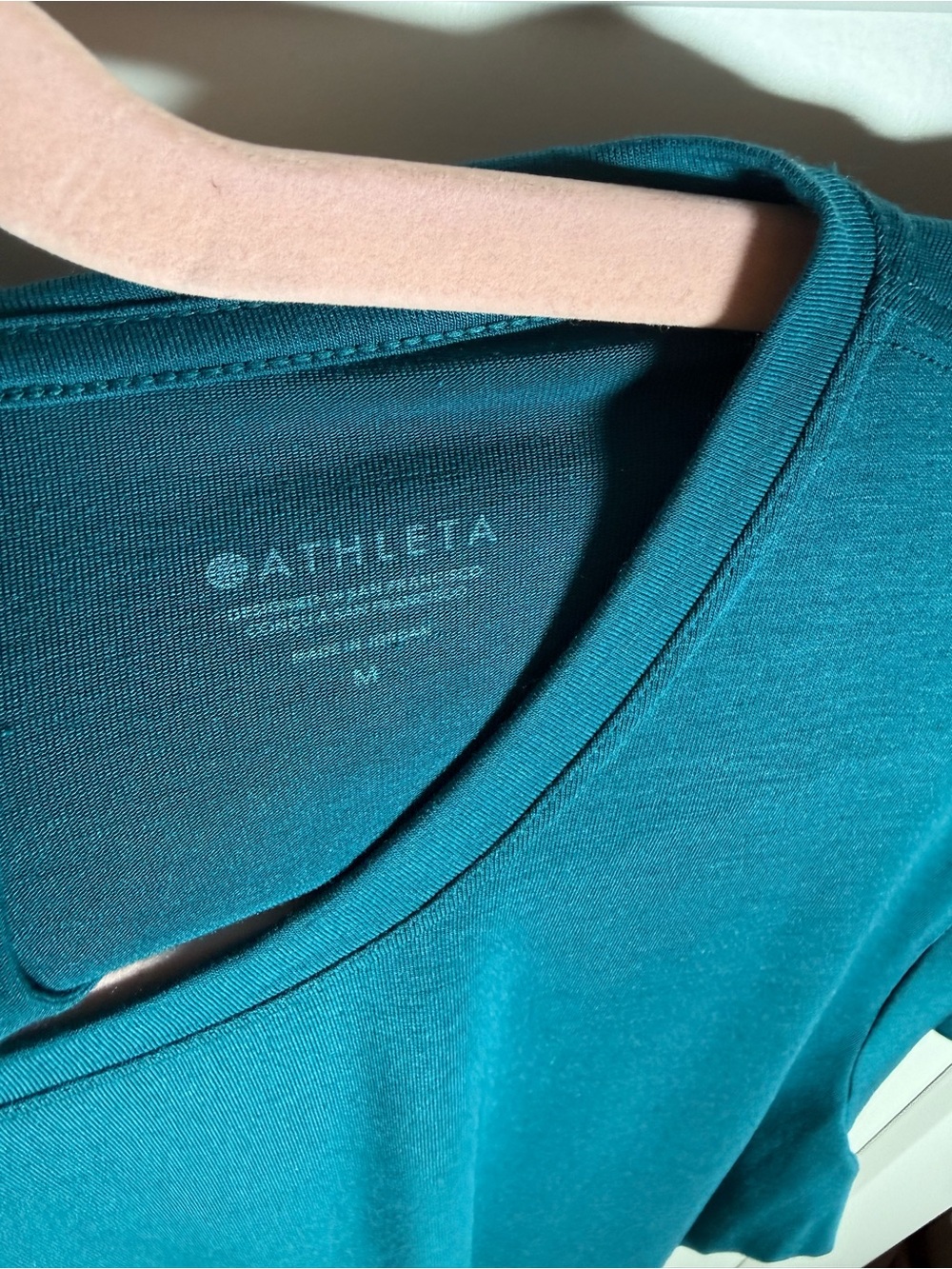 Athleta Teal Short Sleeve Crew Neck Tee - Picture 2 of 2